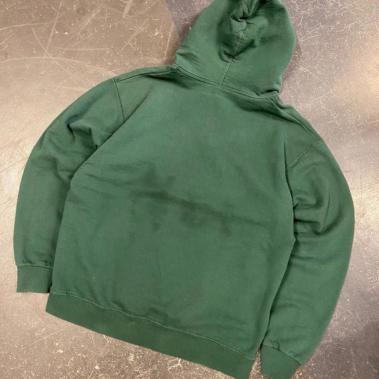 Vintage Forest Green Jerzees Blank Hoodie - L