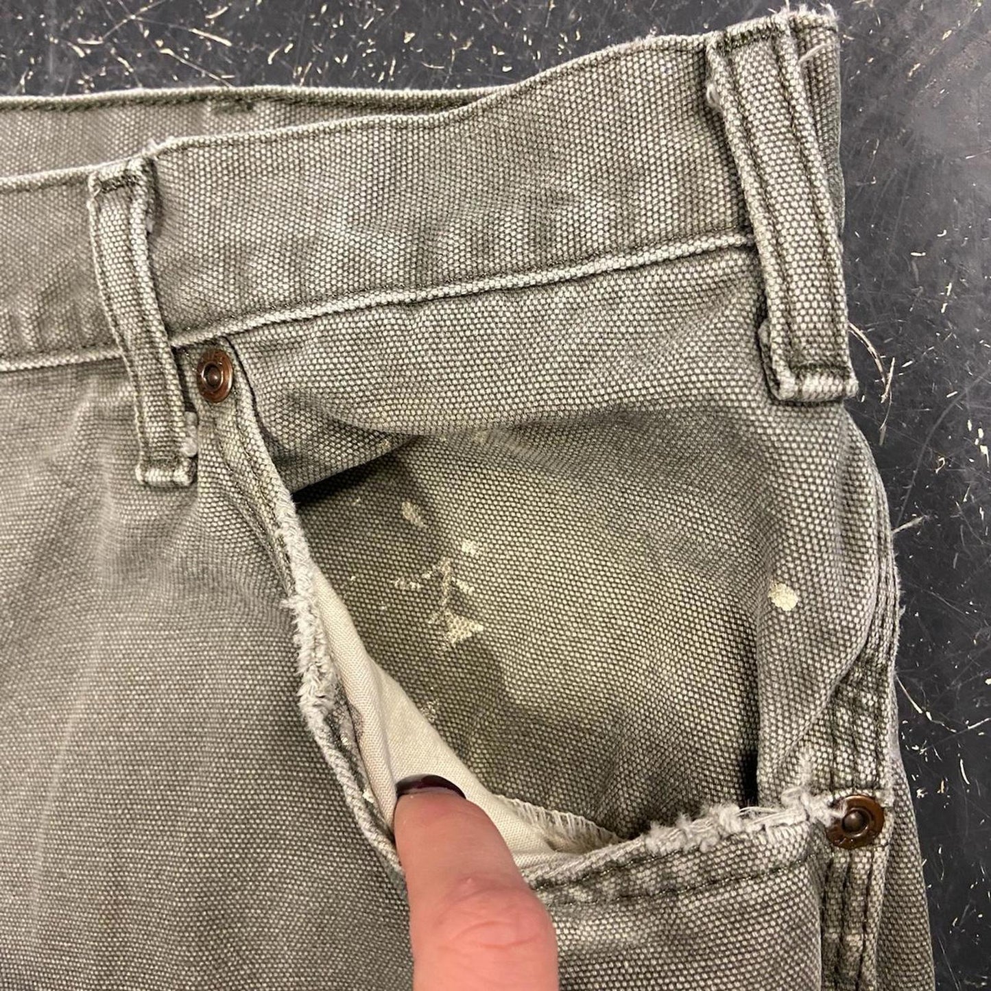 Vintage Faded Olive Dickies Work Pants - 38