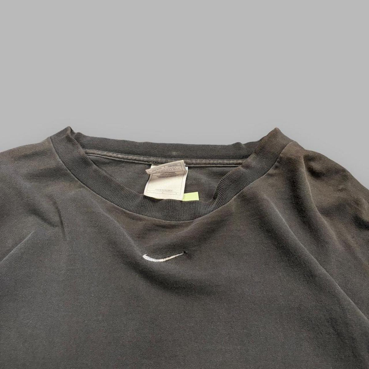 Vintage Black Nike Centre Swoosh Long Sleeve - L