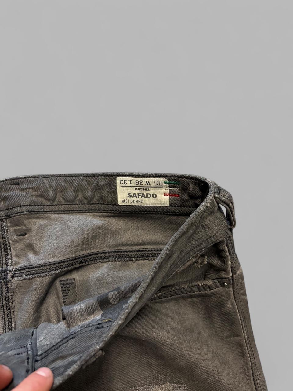 Y2K Grey Diesel Sadado “Distressed” Jeans - 36