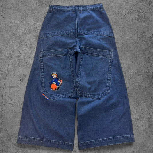 JNCO Limited Edition Dark Stone Fat Boy 32” Baggy Jeans - 30