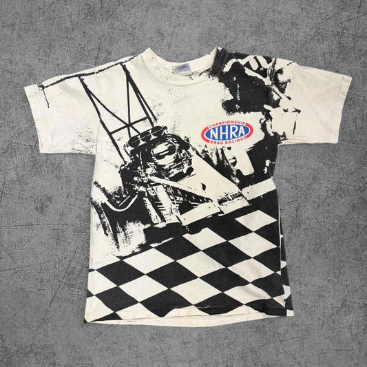 90s NHRA Drag Racing AOP Tee - M