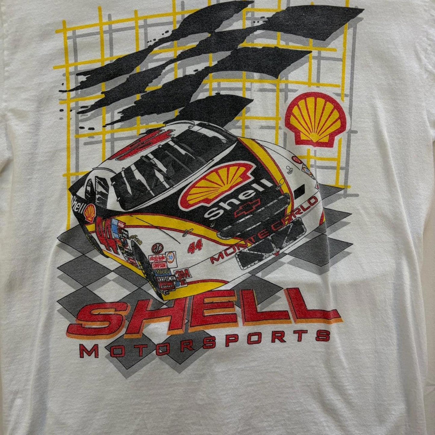 Vintage 90s Shell Motor Sports NASCAR Tee - L