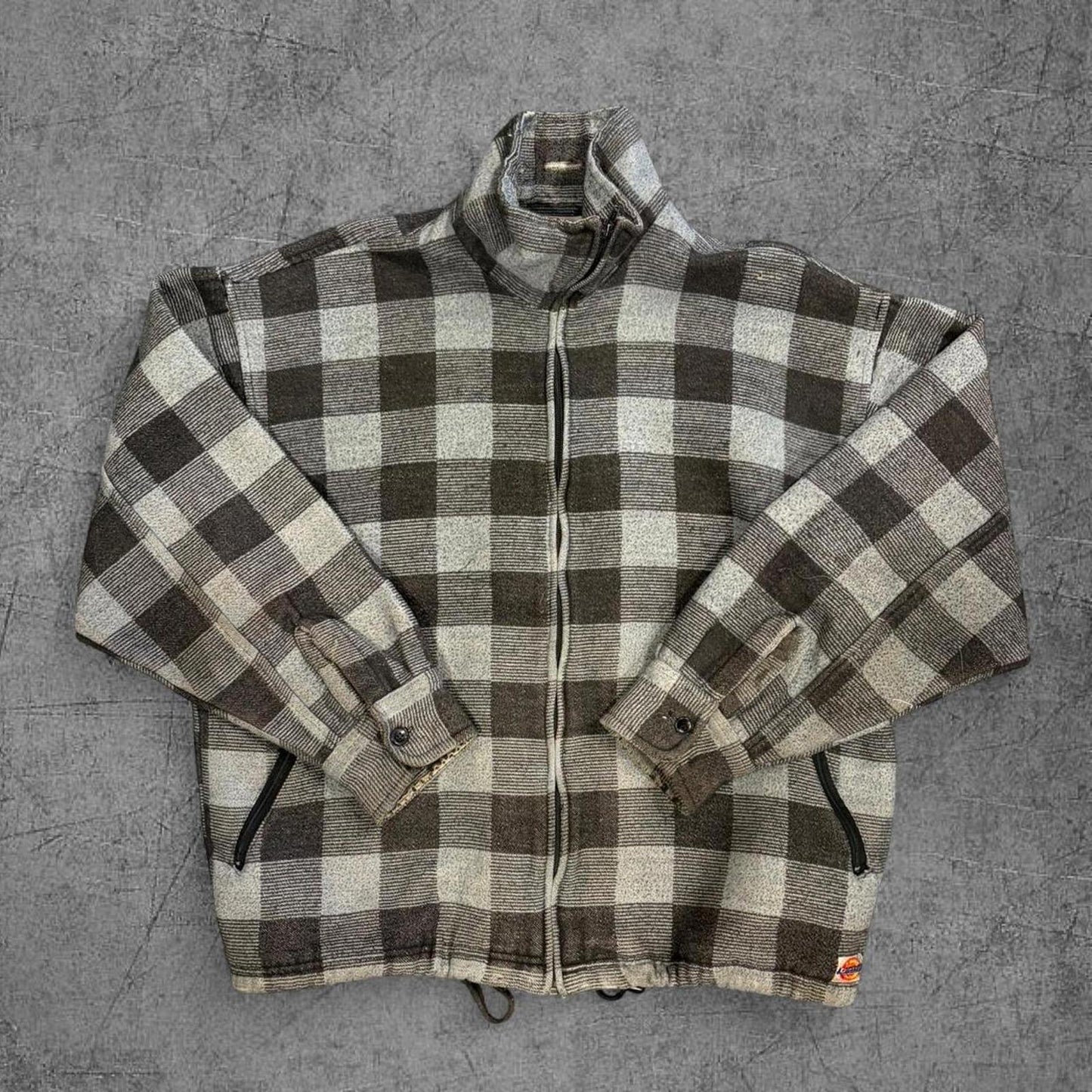 90s Dickies Zip Up Flannel - L