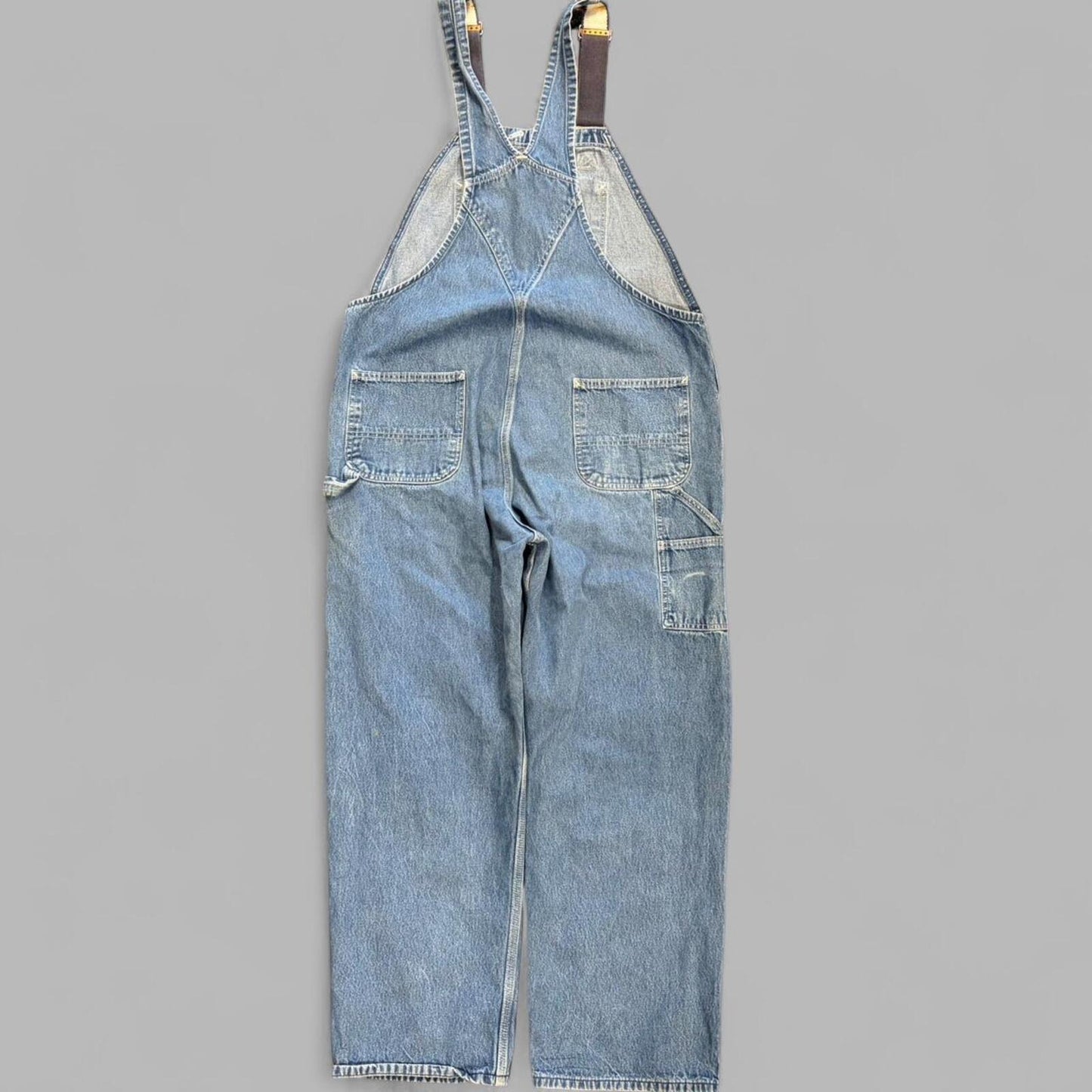 Faded Carhartt Denim Overalls - 42