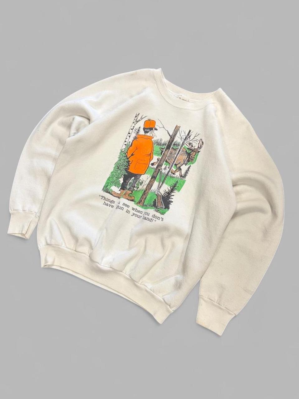 Vintage Hunting Humour Crewneck - XL