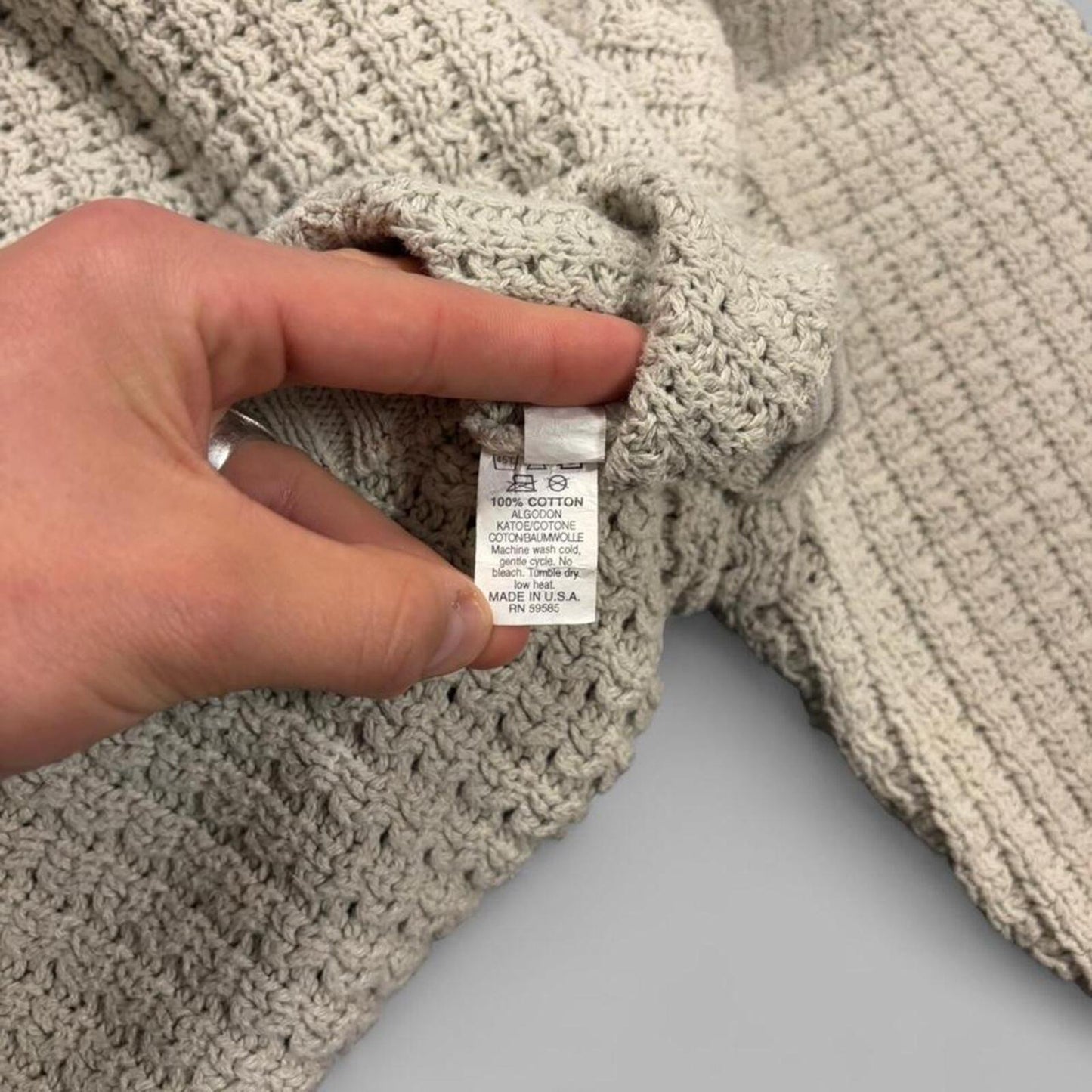 Vintage 90s Tony Lambert Waffle Knit - XL
