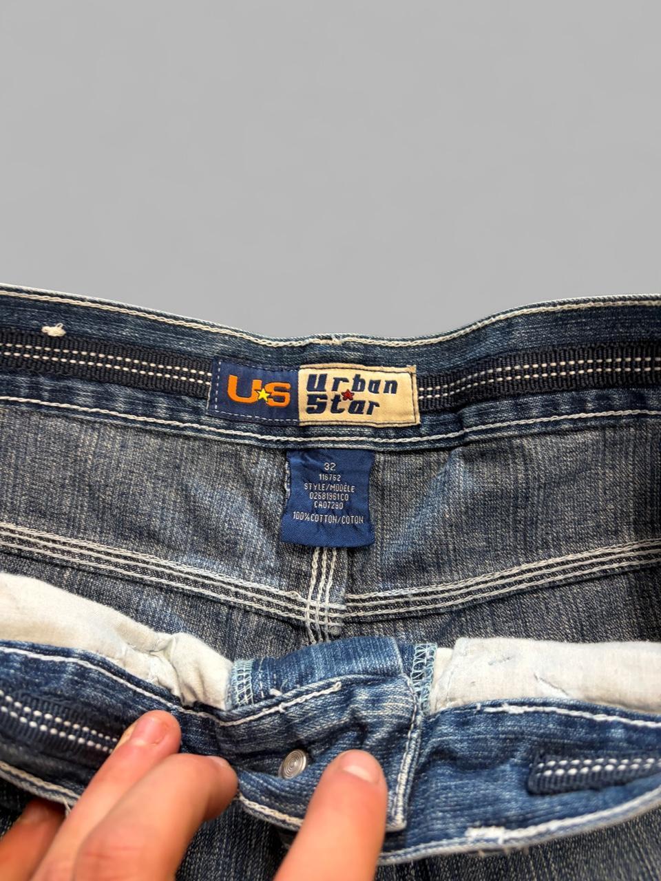 Y2K Urban Star Baggy Jorts - 32