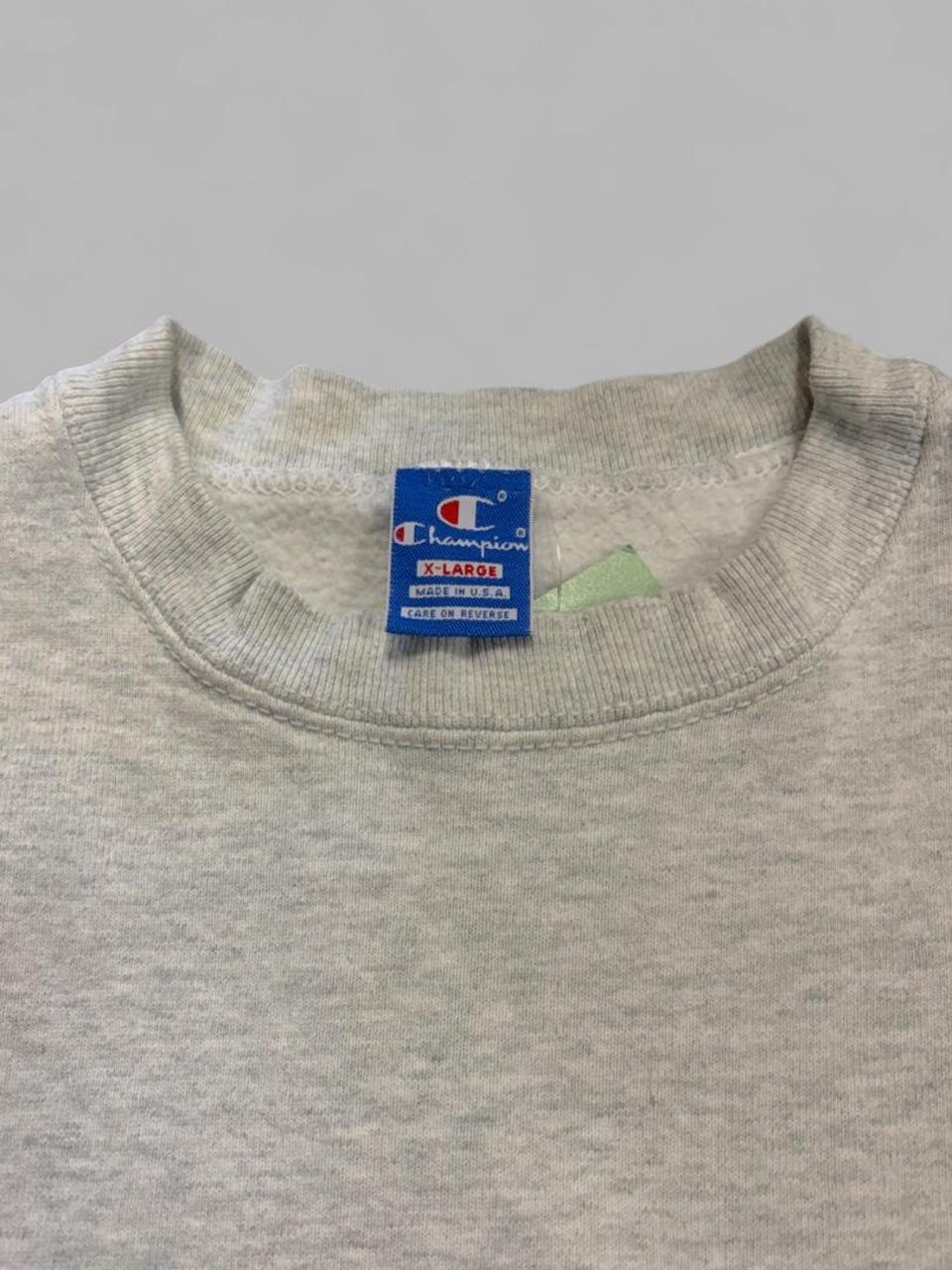Vintage Heather Grey Champion Blank Crewneck -XL