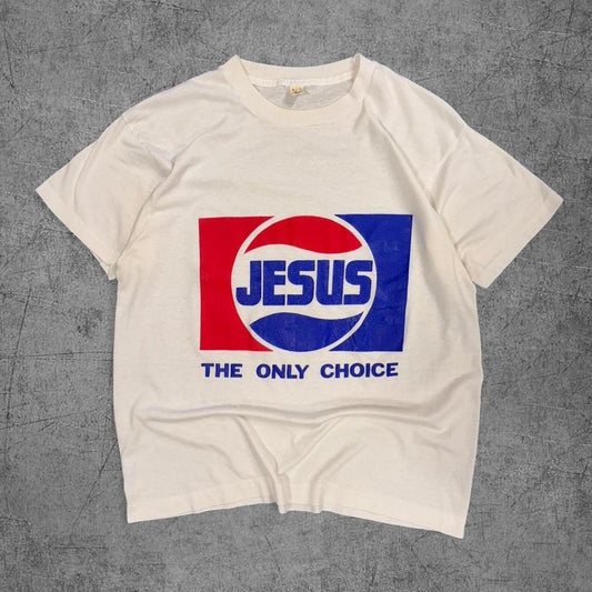 80s Pepsi Jesus ‘The Only Choice’ Tee - L