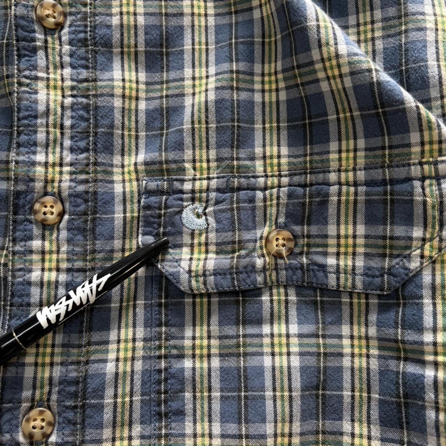 Vintage Carhartt Plaid Button Up - M