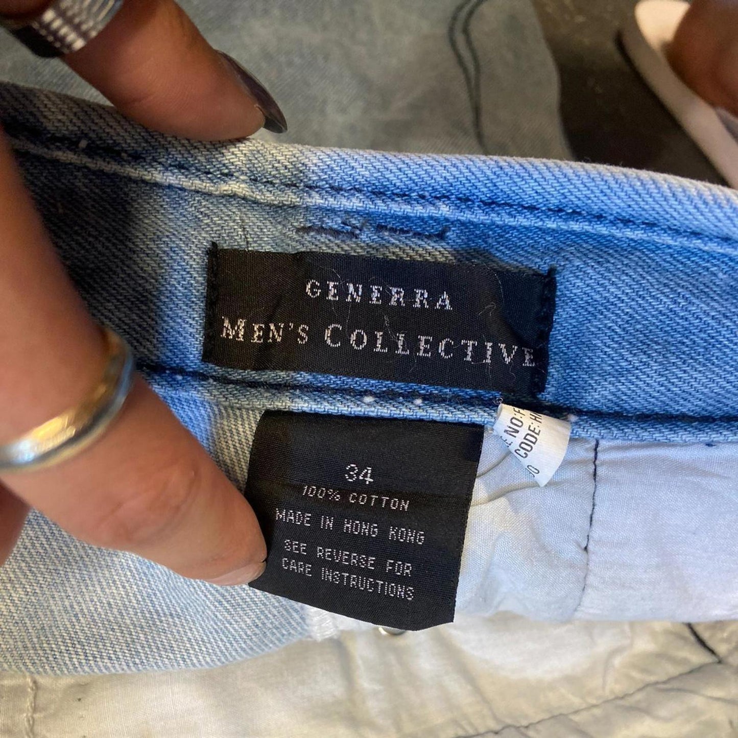 Vintage 90s Light Wash Pleated Jorts - 34