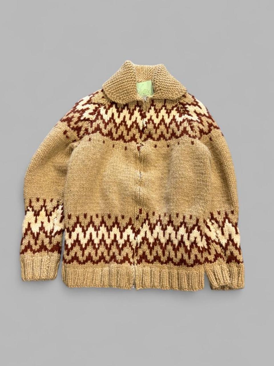 1970s Cowichan Wool Knit - M