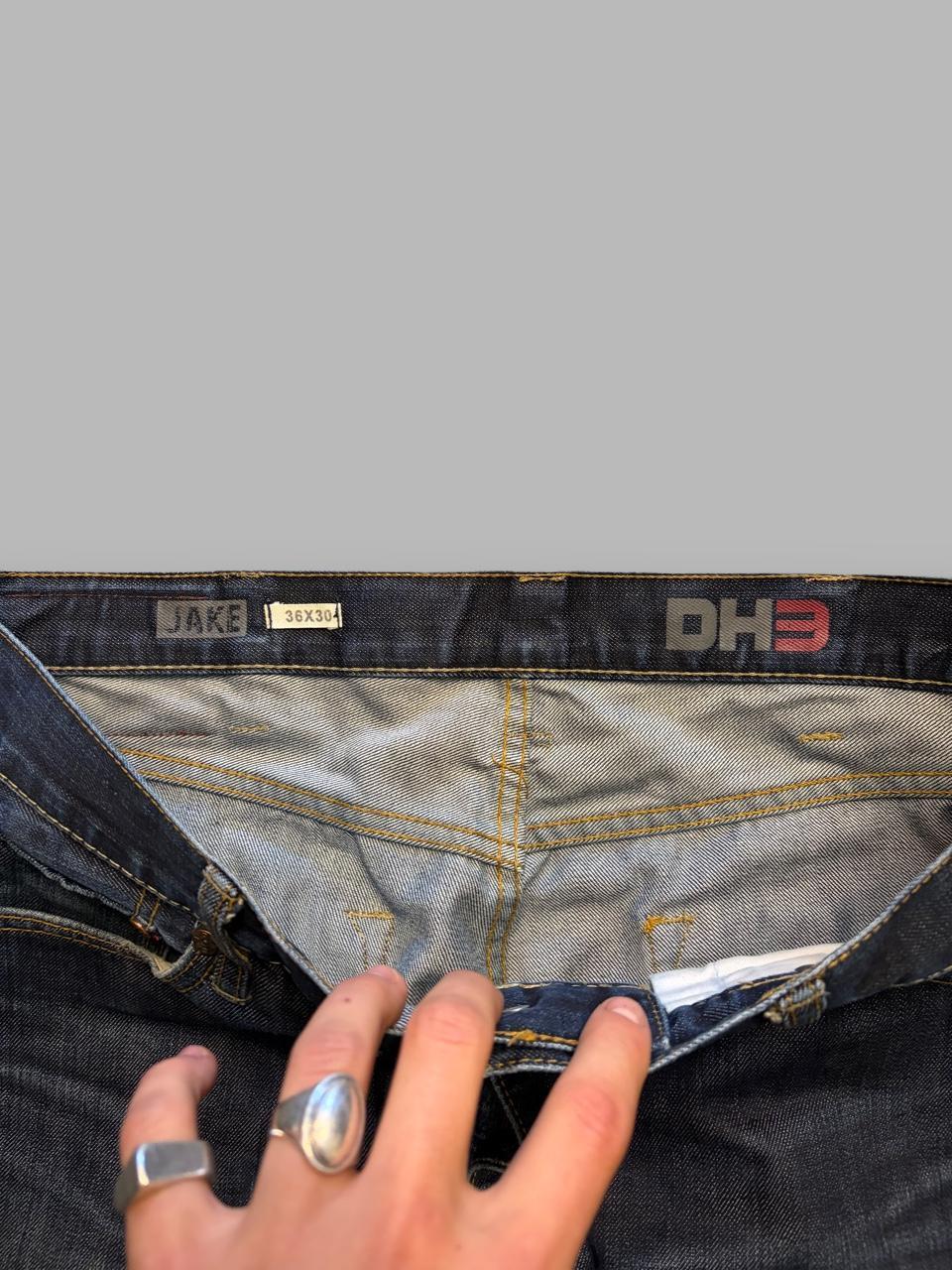 Y2K DH3 Loose Fit Raw Selvedge Denim - 36