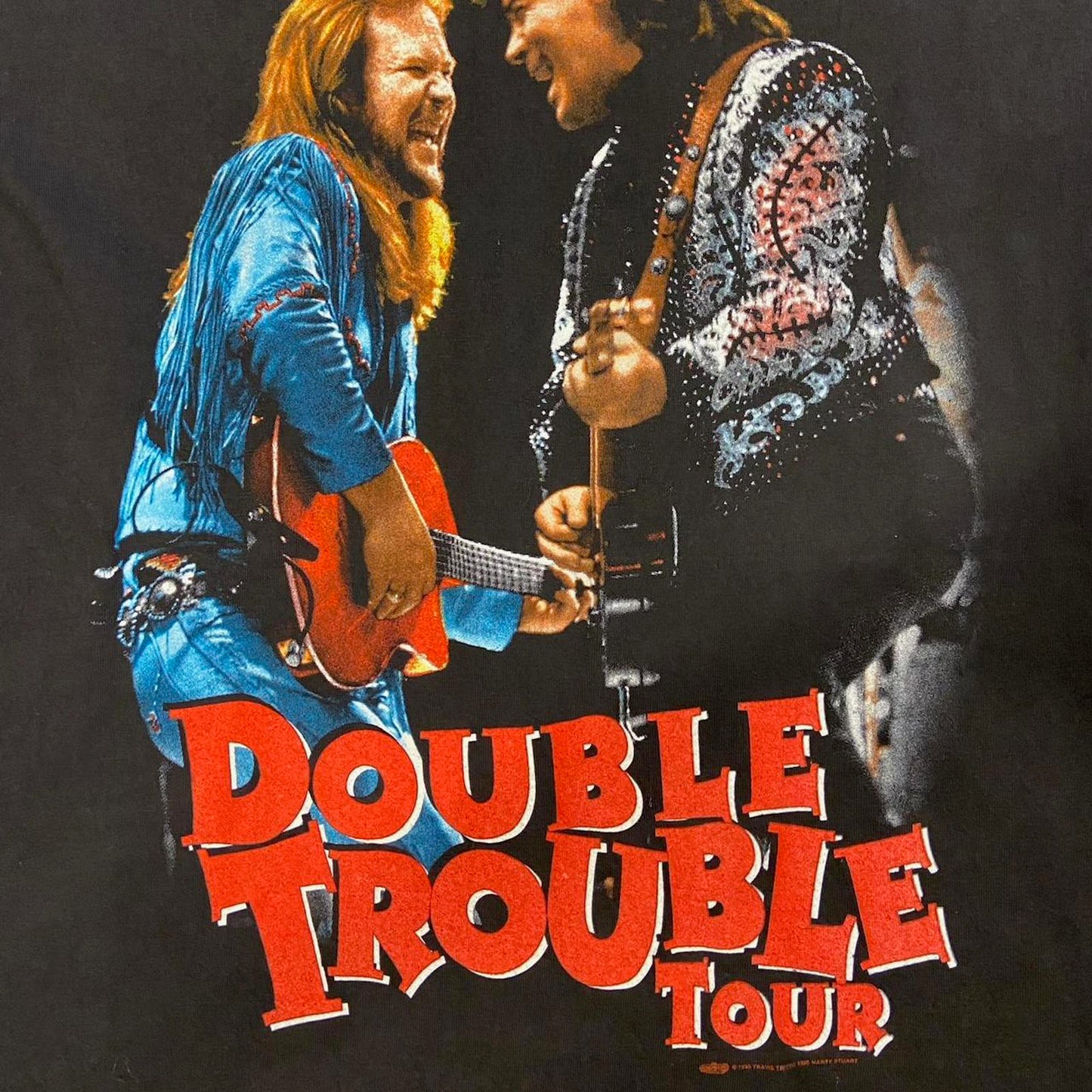 1996 Travis Tritt / Marty Stuart Double Trouble Tour Tee - XL