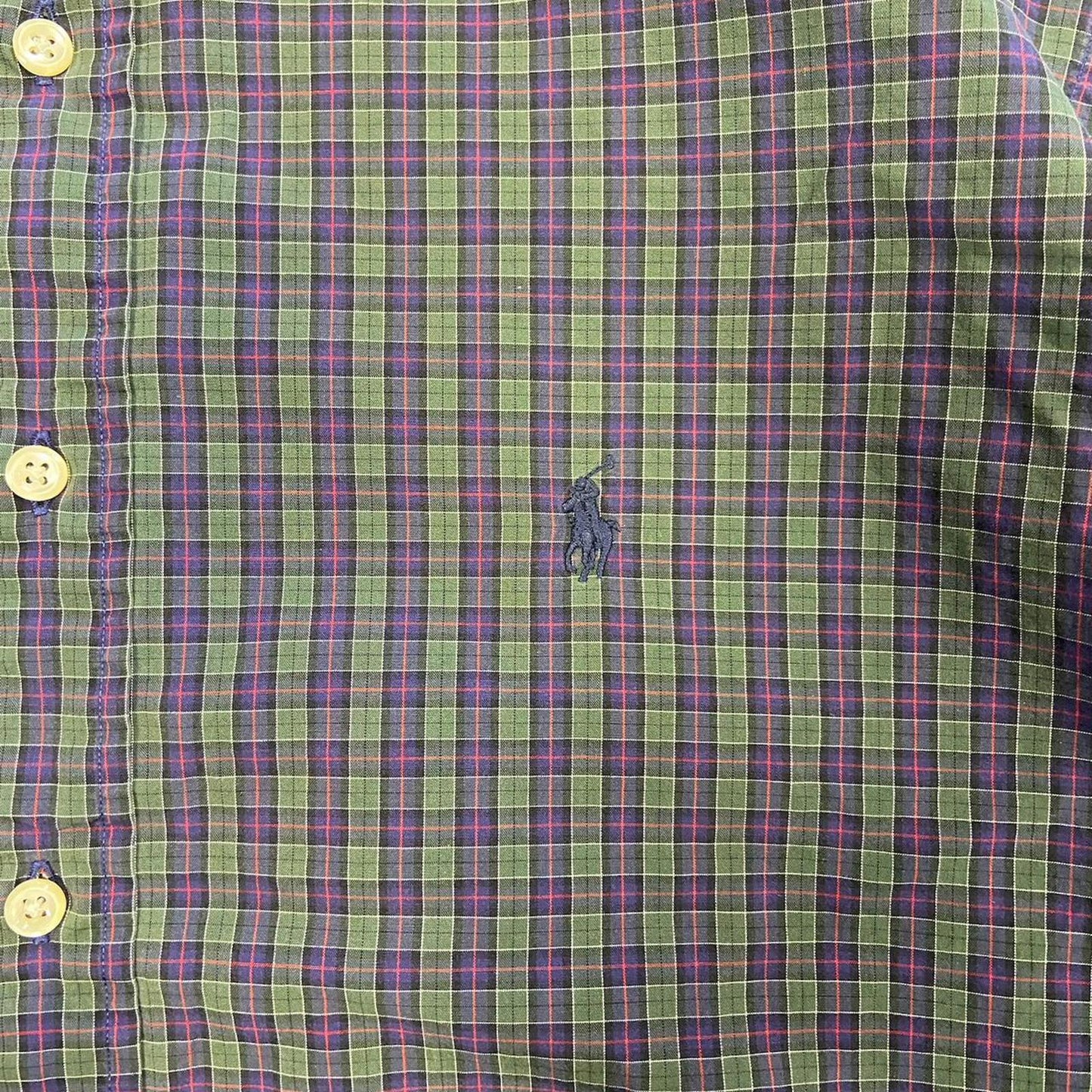 Vintage Purple / Green Polo Ralph Lauren Plaid Long Sleeve - XL
