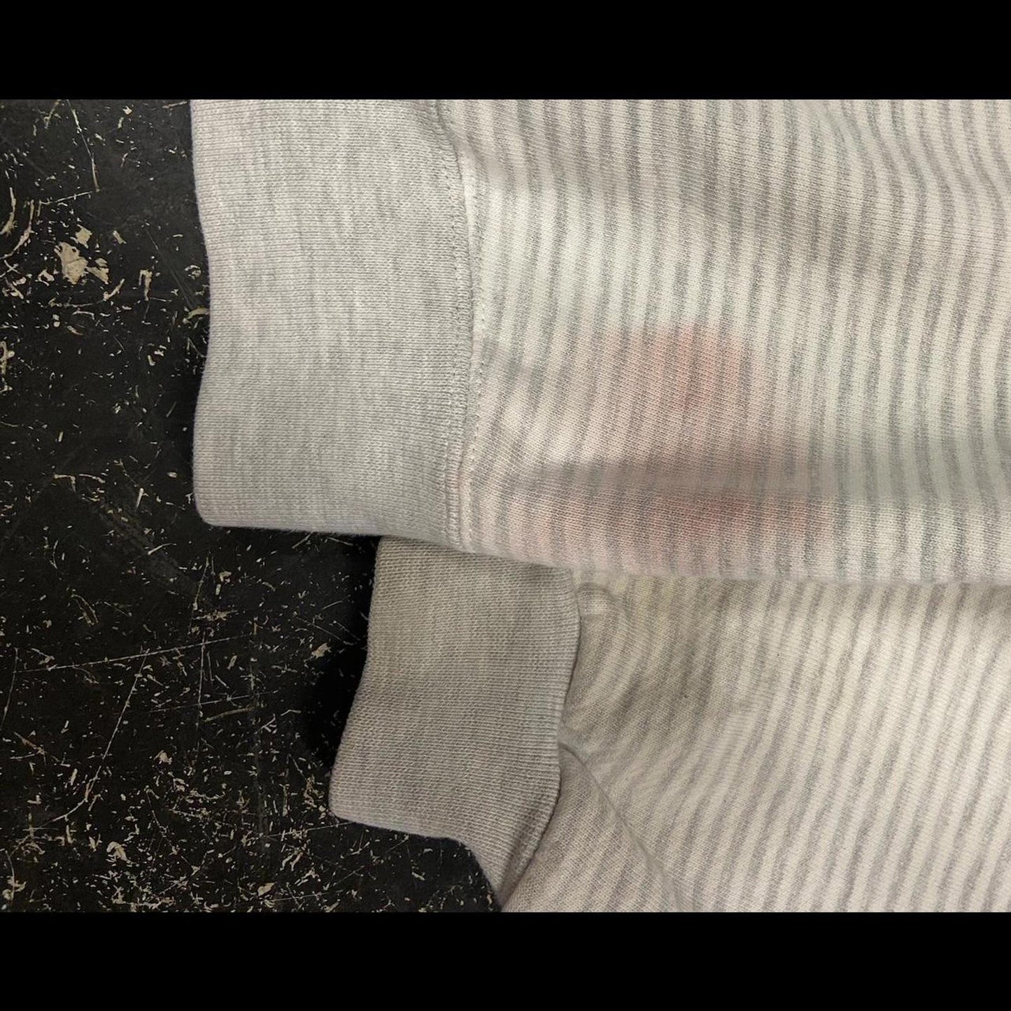 90s Striped Notre Dame Russell Athletic Crewneck - L