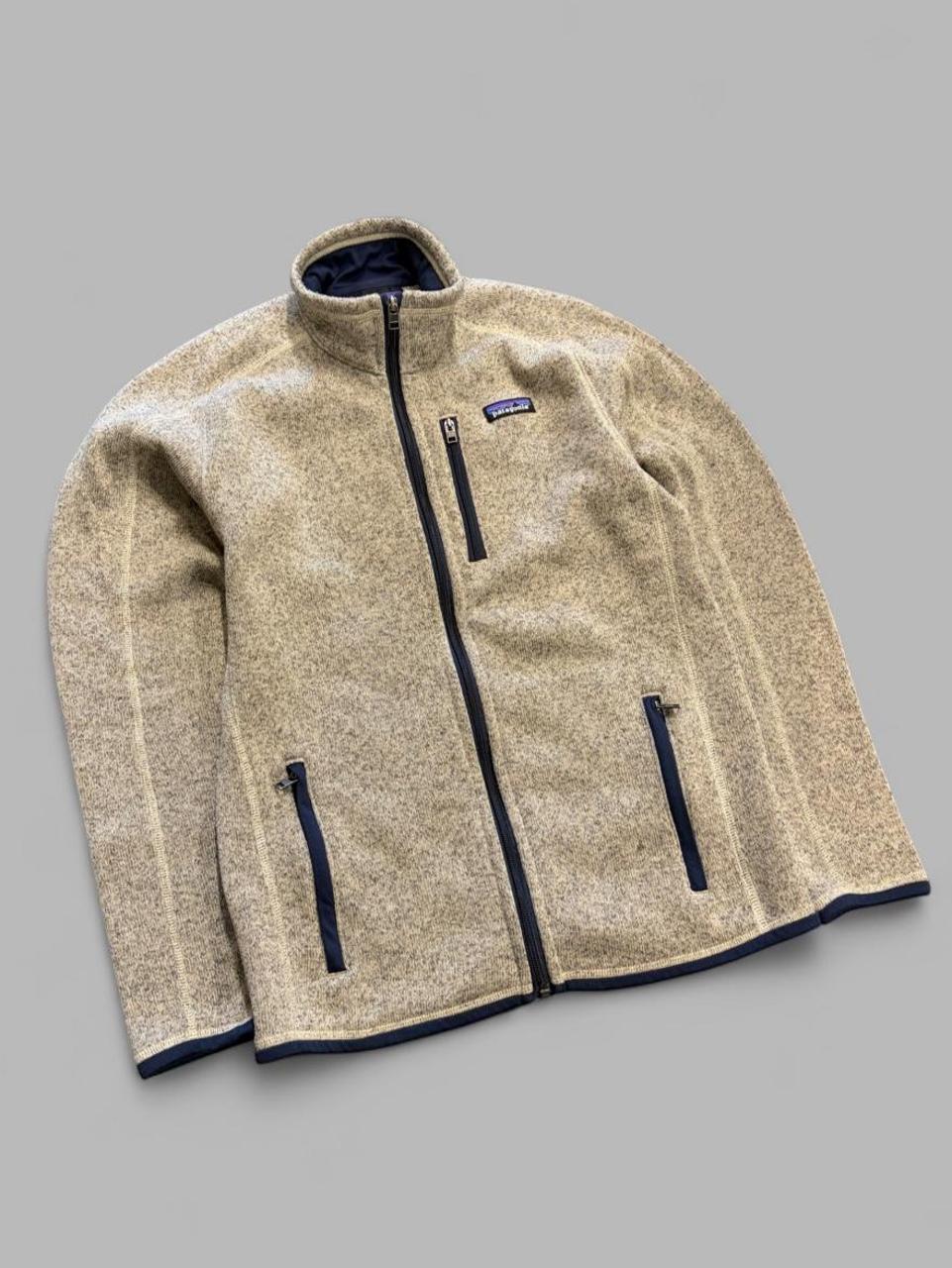 Patagonia Sand Coloured Zip Up Fleece - S