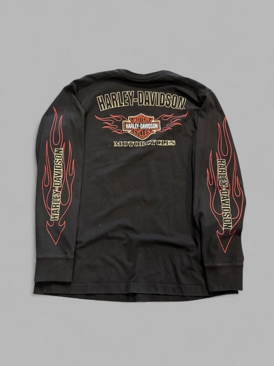Y2K Harley Davidson Flames Long Sleeve - XL