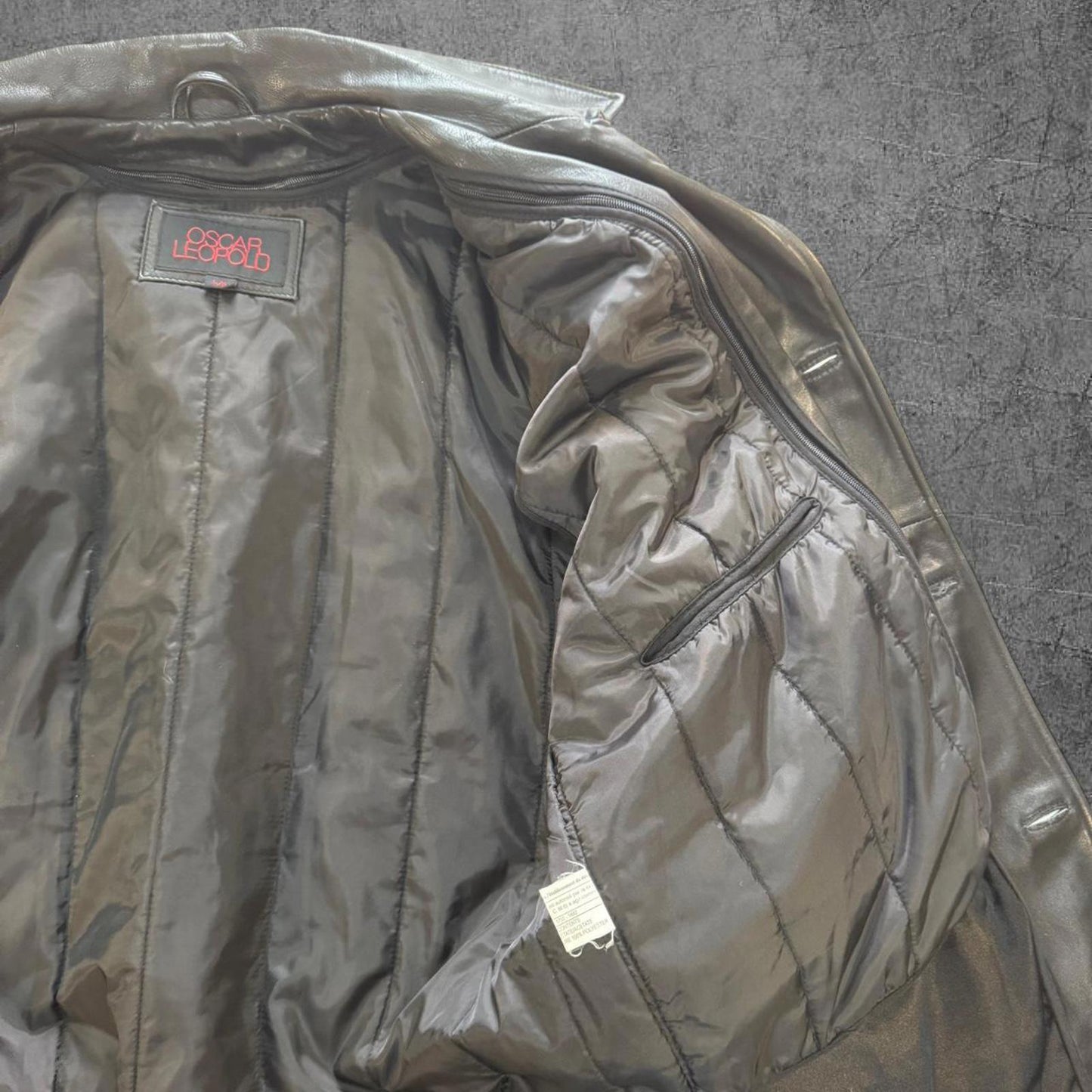 Vintage Oscar Leopold 100% Leather Trench Coat - L