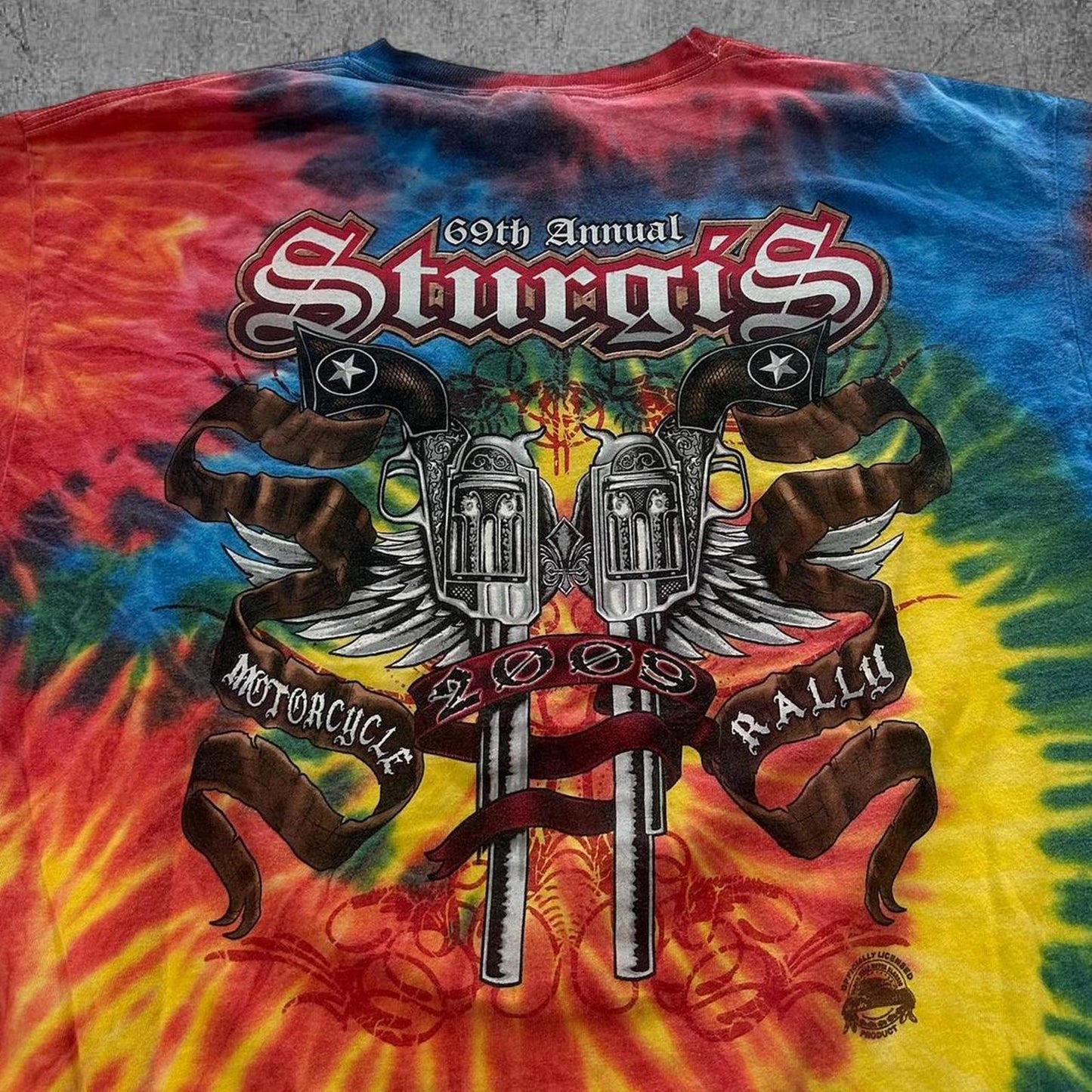 2009 Sturgis Tie Dye Biker Tee - XL