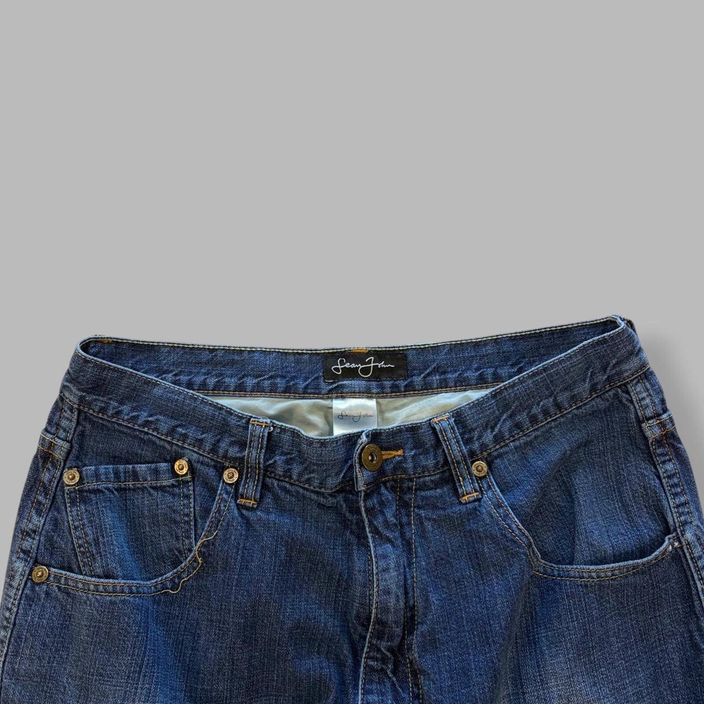 Y2K Sean John Dark Wash Baggy Jeans - 32
