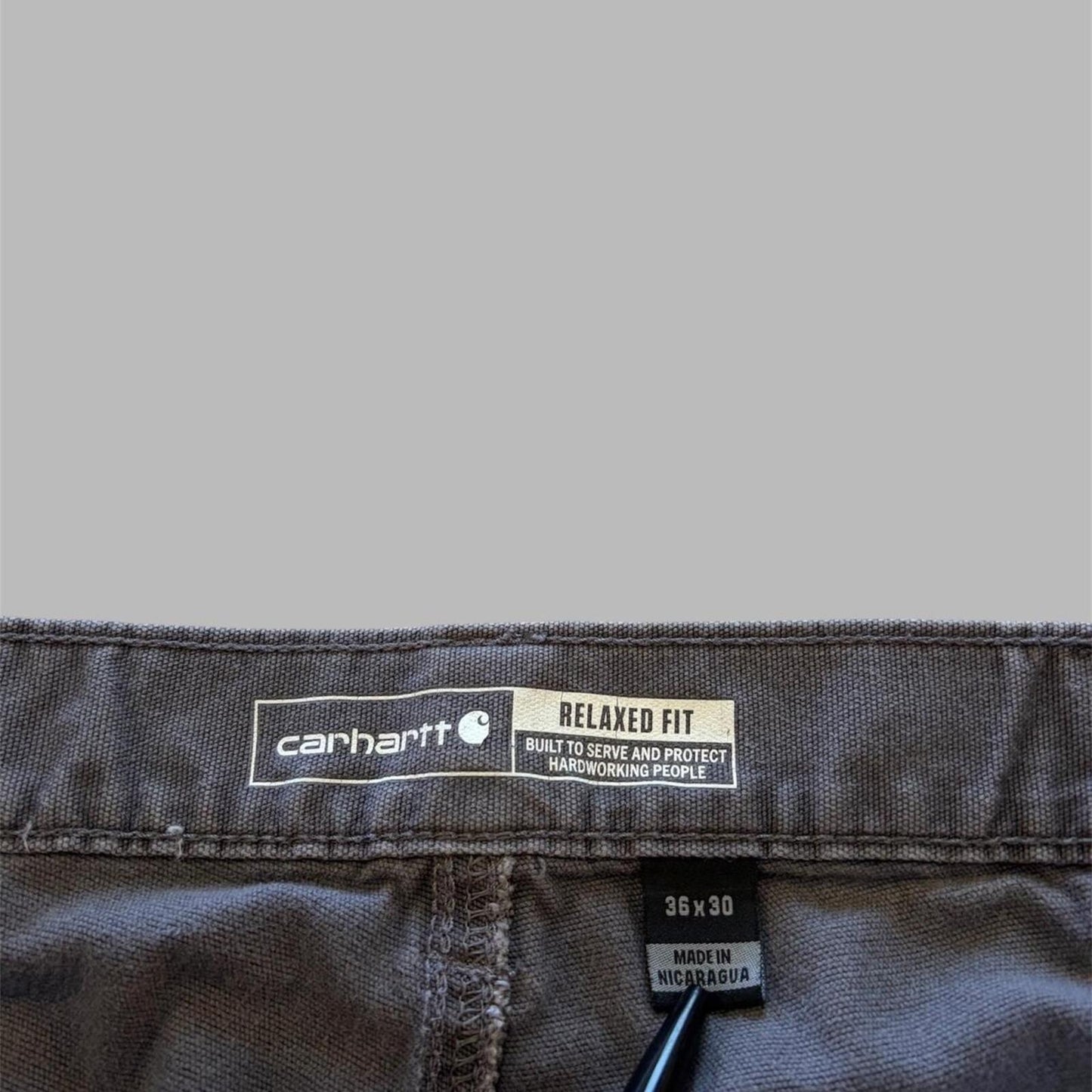 Grey Carhartt Carpenter Pants - 36