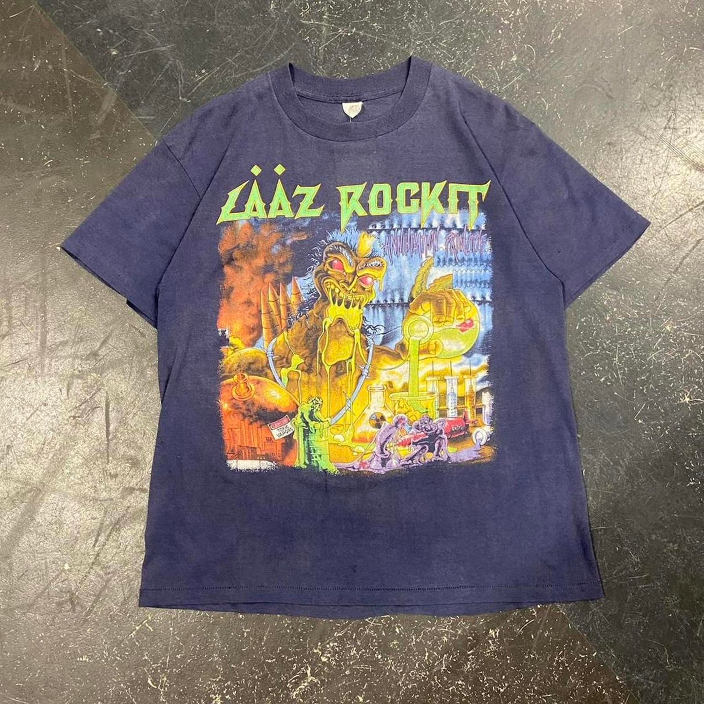 1989 Laaz Rocket Thrash Metal Band Tee - L