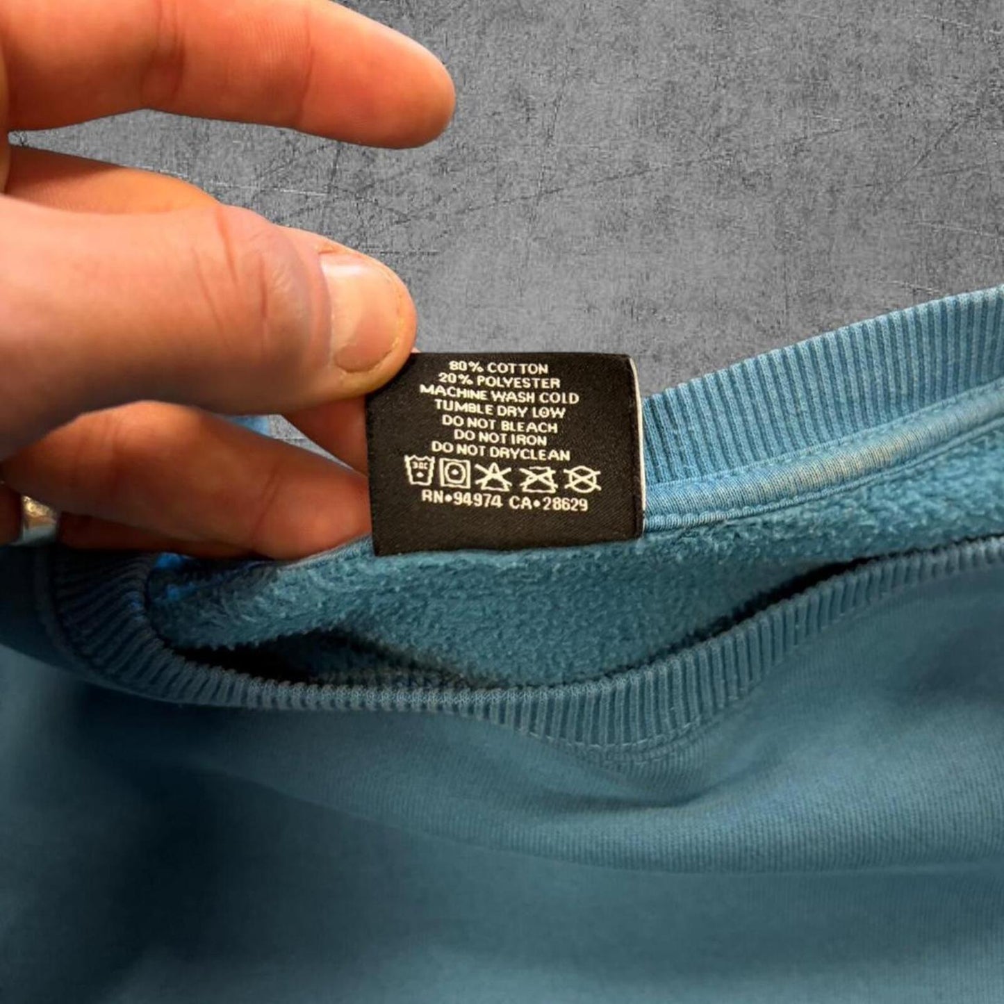Y2K Blue Stussy Crewneck - L
